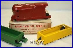 Thompson Equipment Corp. Junior Train Set Model #2 Original Box Very Unique