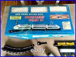 VERY RARE VINTAGE SAM SUNG 88-EXPRESS TRAIN SET COMPLETE 70's ERA, YUNG JIN CO