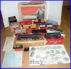 VERY RARE VTG. 1950'S AMERICAN FLYER ENGINE TRAIN SET WithBOXES OUTFIT # 20545 NMIB