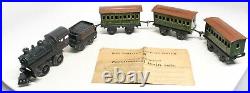 VINTAGE EARLY PRE-WAR BING US-MARKET NY CENTRAL LINES CAST IRON TRAINSET WithBOX