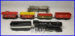 Very Nice Old Vintage Marx O Gage Wind Up Tin Toy Train Set