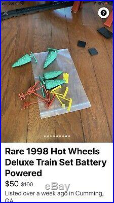 Very Rare And Vintage Hot Wheels Battery Operated Deluxe Train Set (1998)