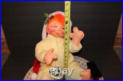 Very Rare Large 14 Annalee 90 Doll Around Christmas Tree with Train Set 1989