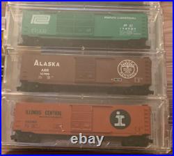 Very Rare Micro Trains N Scale #19995 Assorted 5 Pack Box Car Set Factory Sealed