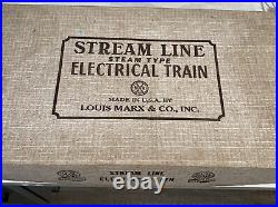 Vintage 1950'S MARX Stream Line Steam Type Train Set #5525. Good Condition