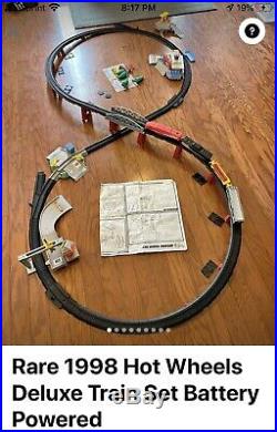Vintage And Very Rare Hot Wheels Battery Operated Deluxe Train Track Set (1998)