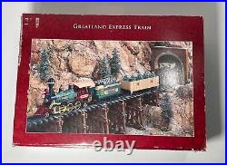 Vintage Greatland Express Train Set Complete 4Pc Train Set, Tracks, Trees & Box