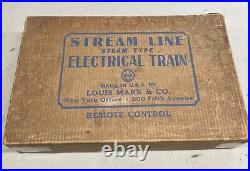Vintage Louis Marx & Co. Trains Set Commodore Vanderbilt Engine Cars Track