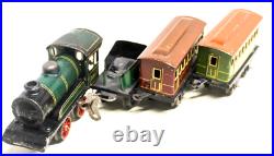 Vintage Pre-war Bing #3360 Clockwork Locomotive Passenger Train Set