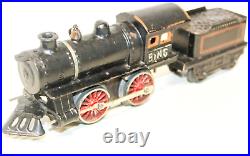 Vintage Pre-war Us-bing 0-gauge Cast Iron Penn Lines B'way Ltd Train Set