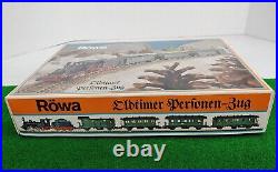 Vintage Rowa Oldtimer 1102 Steam Locomotive & Passenger Car's Ho Train Set RARE