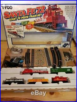 Vintage Tyco Santa Fe 72 Train Set In Box. Very Nice