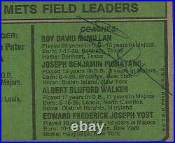 Yogi Berra Vintage Autograph Baseball Card Topps 1974 # 179 Hof