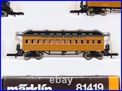 Z Marklin Mini-Club 81419 IC Illinois Central 4-6-0 Steam Passenger Train Set